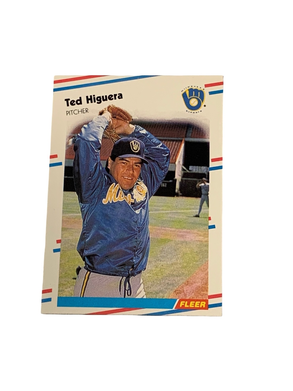 1988 Fleer #166 Ted Higuera Milwaukee Brewers MLB Baseball Card Vintage